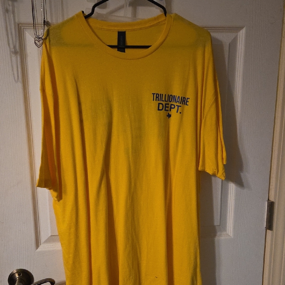 Gildan Yellow Short Sleeve Tee with Small Chest Print